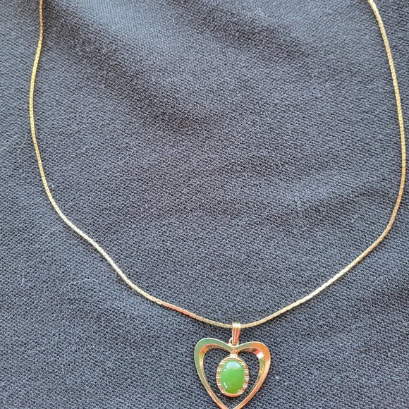 (Vintage) Fashion Jewelry necklace with pendent heart. - Picture 3 of 6